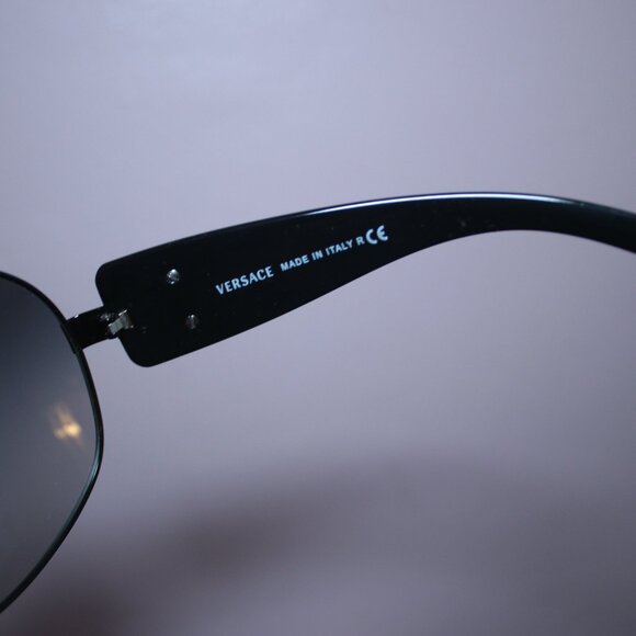 Versace MOD2061-B Oversized Aviator Monogram Sunglasses EXC main image 4